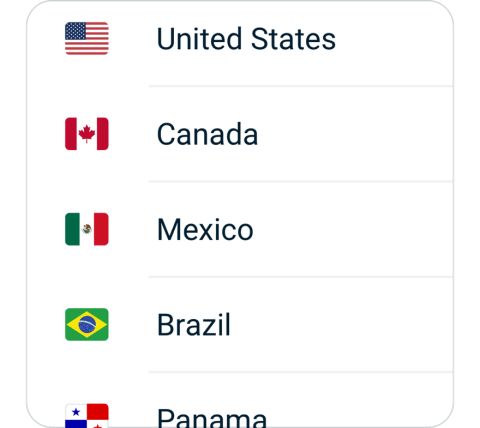 SuperVPN connect step 2, choose VPN server location